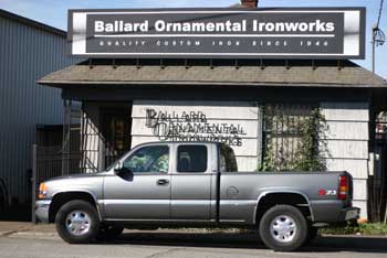 Ballard Ornamental Ironworks is located at 1510 NW Ballard Way, just below the Ballard Bridge